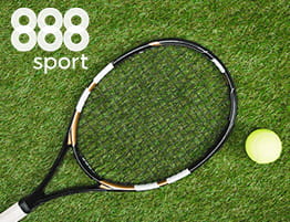 888sport のロゴとラケット