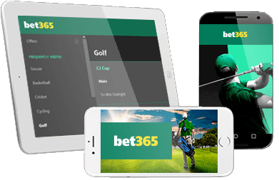 様々なモバイルデバイス上のbet365のゴルフマーケット