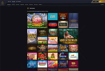 21 Casino のゲームセレクション