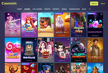 Casinoinのゲームセレクション