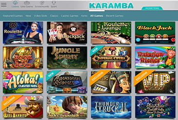 Karambaのゲームセレクション