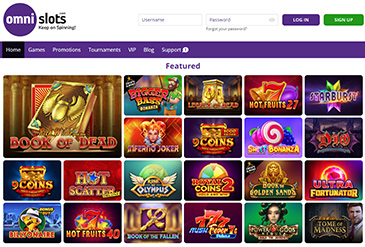 Omni Slotsのホームページ画像