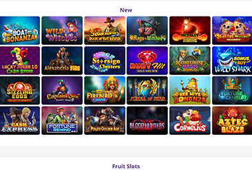 Omni Slotsのゲームセレクション